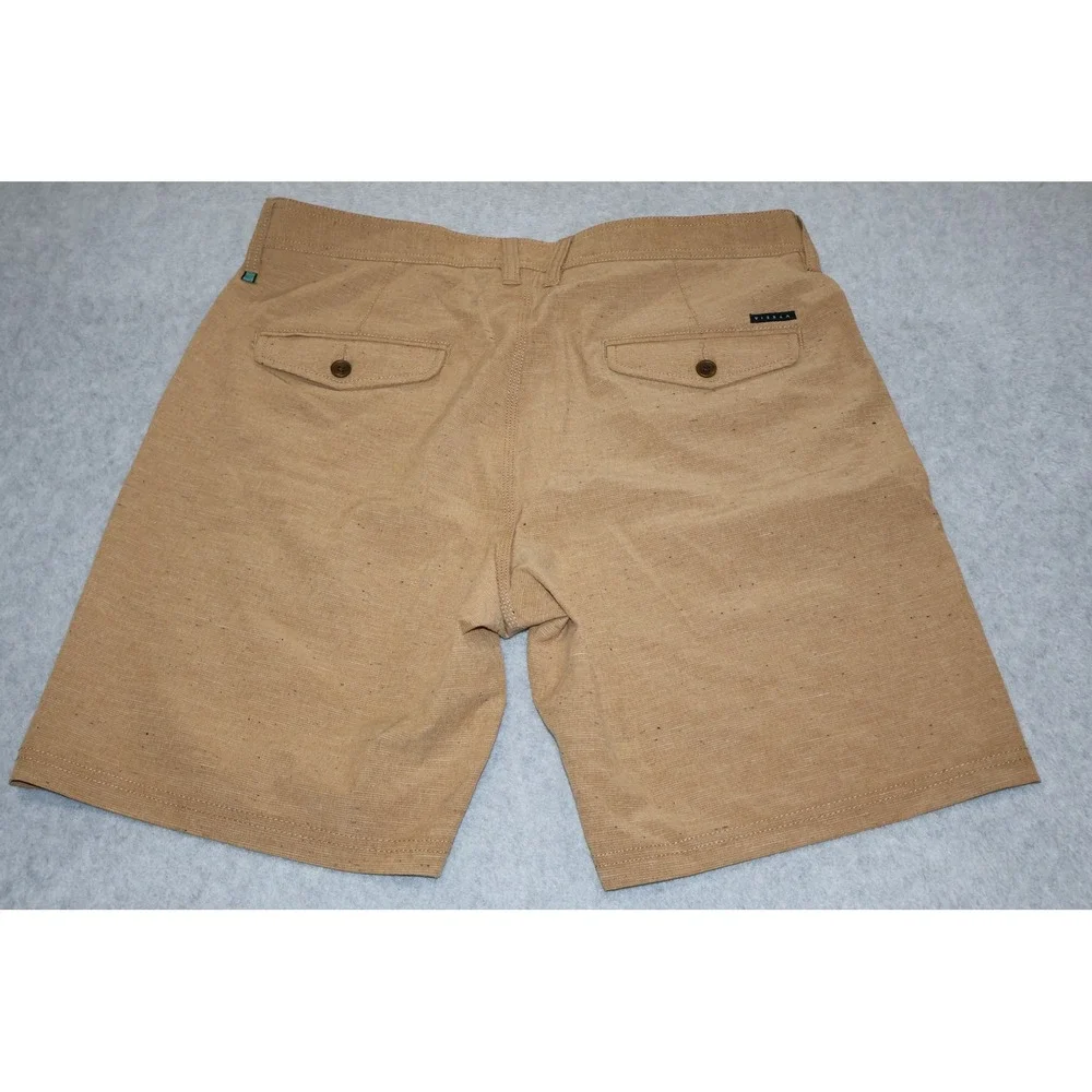 Vissla Hybrid Board Shorts Mens 33 Brown Upcycled Stretch Chino Walk M2021CAN